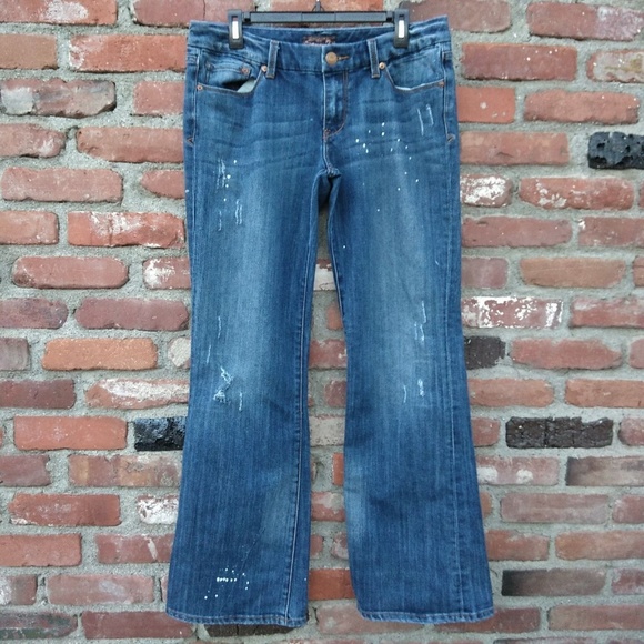 Seven7 Boot Cut Jeans Distressed - Picture 2 of 6
